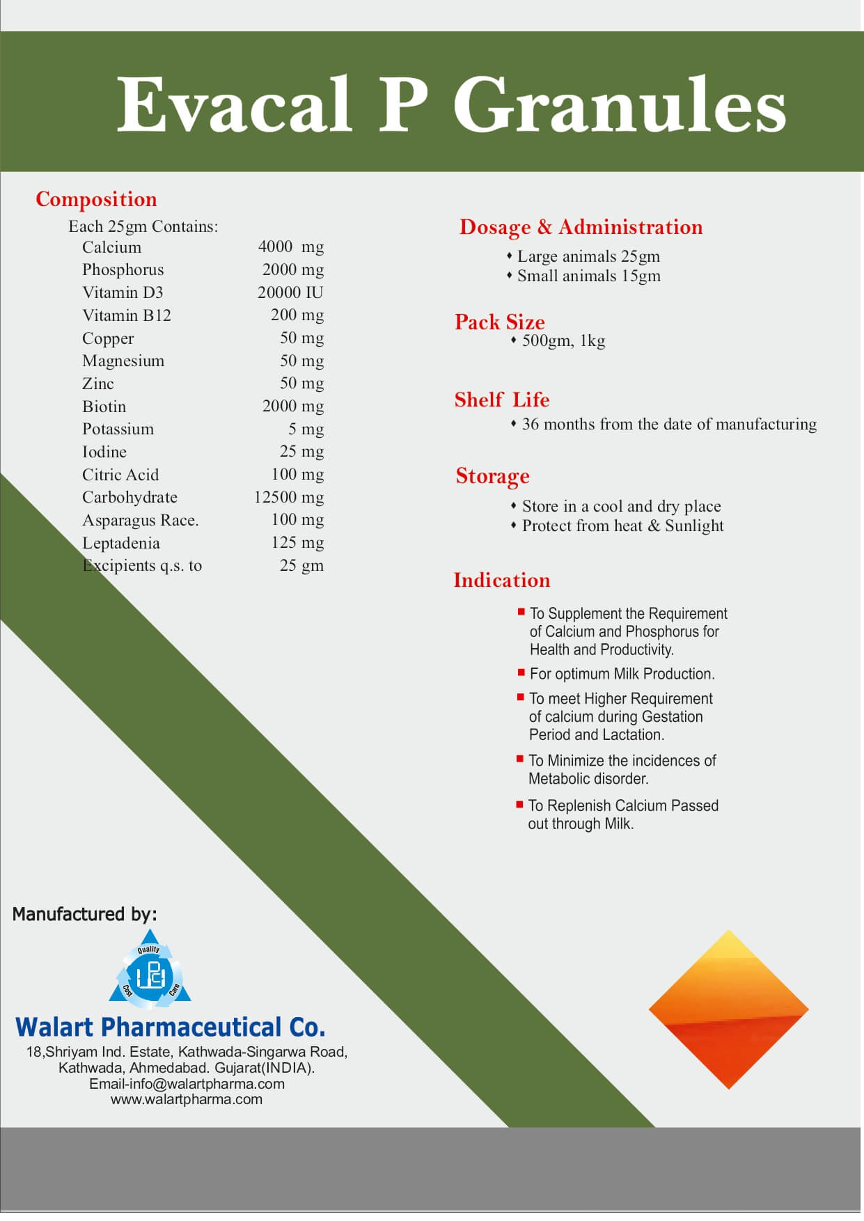 Evacal P Granules